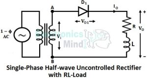 Single-Phase Half-Wave Uncontrolled Rectifier with R & RL Load